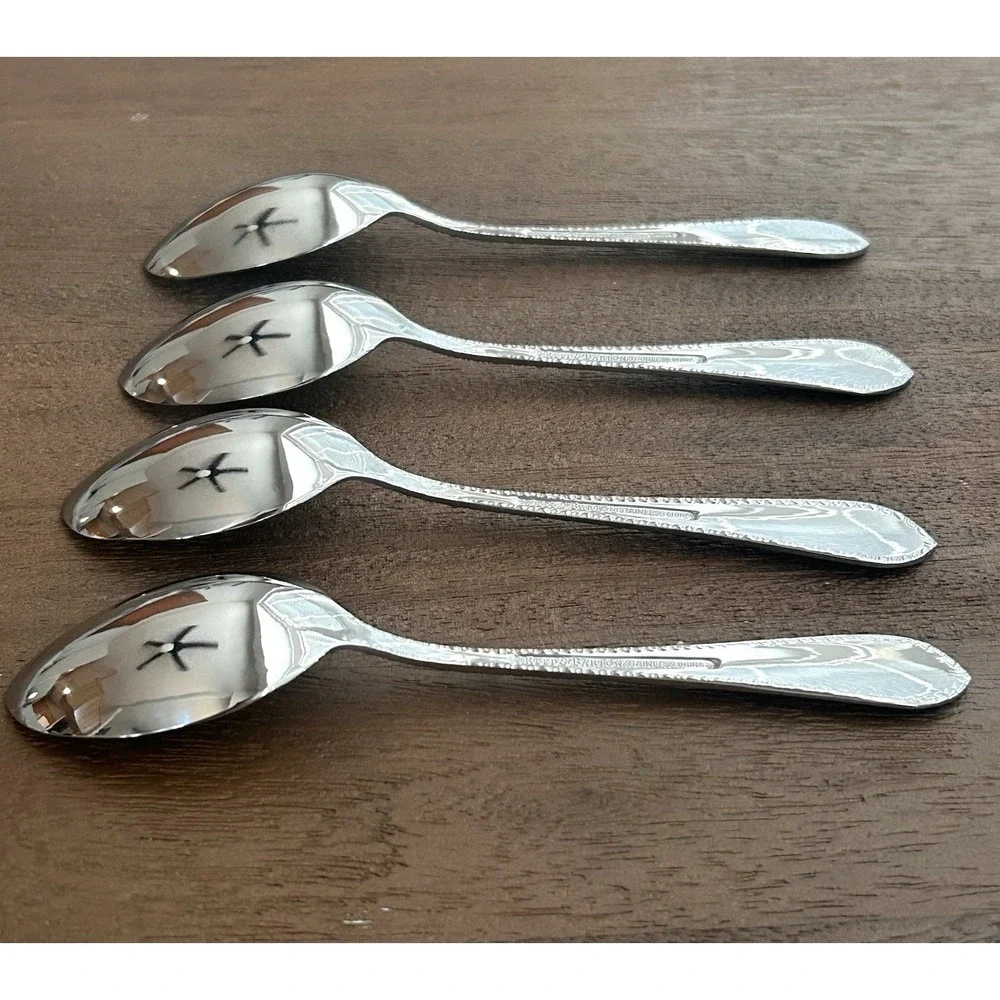 Reed & Barton Englefield Teaspoons Set Of 4 Stainless Glossy